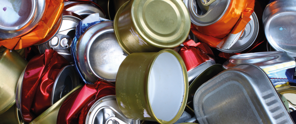 Latas de aluminio para reciclar