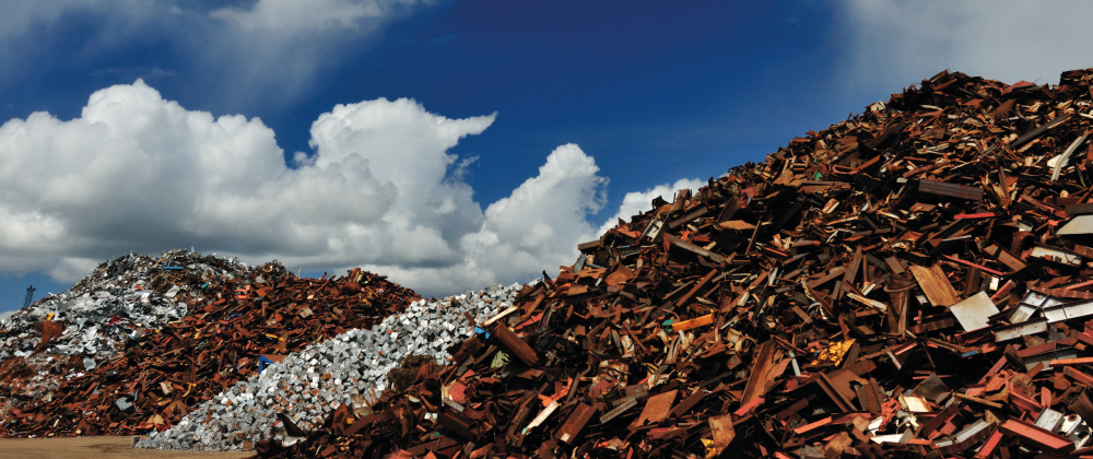 chatarra de metales, scrap ferroso y no ferroso