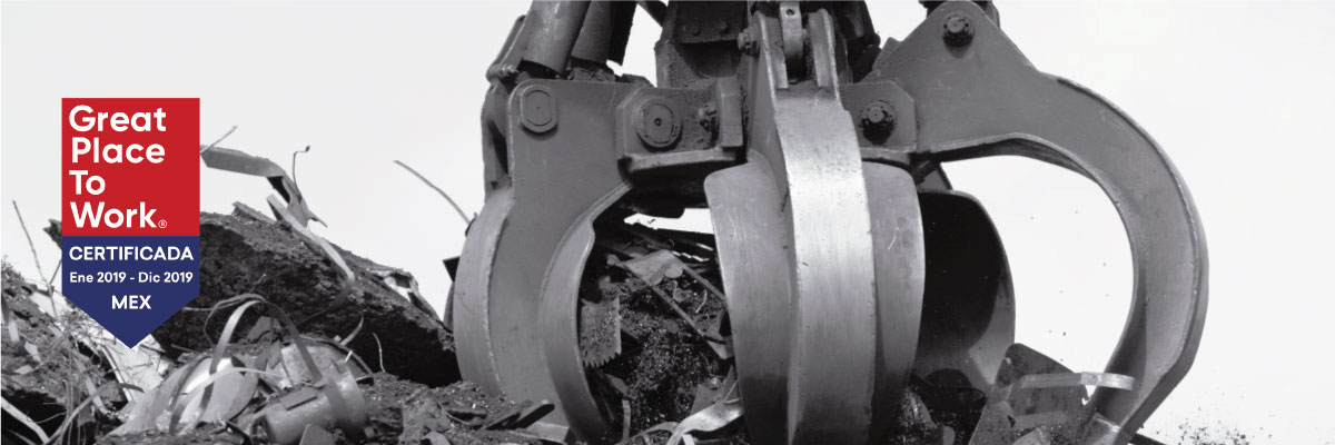 Grua con pinza para chatarra, garra para chatarra, Servicios de reciclaje Industrial